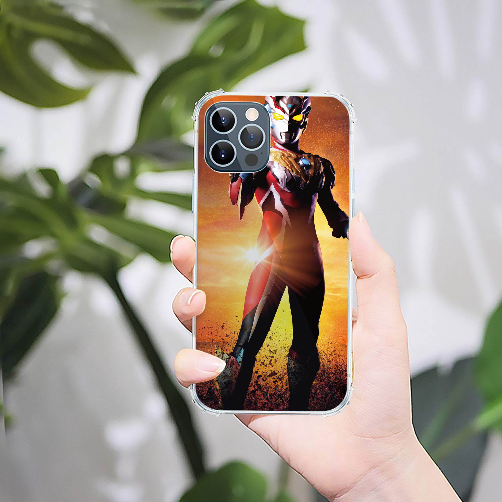 （画像用） ウルトラマン Ultraman 【iPhone 12シリーズ対応】透明スマホケース（クリアソフトケース）